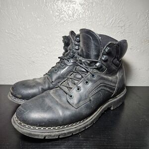 Red Wings Shoes Men's 11 Black 923 EH 6" Leather Work Boots Soft Toe USA Made